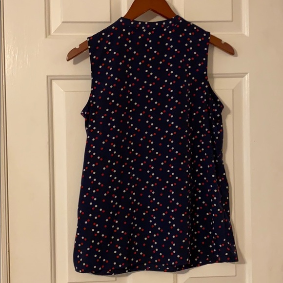 Tommy Hilfiger PolkaDot Sleeveless Shirt Like New - Picture 5 of 7